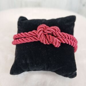 Nautical Red Twisted Rope Knot Bracelet
